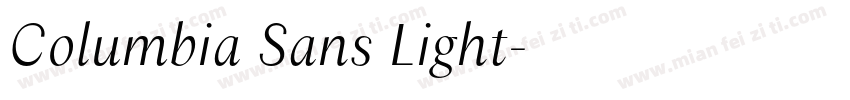 Columbia Sans Light字体转换